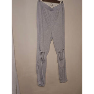 Women's Blush Gray Ripped Leggings XL